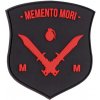 Gumová nášivka 101 Inc Memento Mori MM - čierna-červená