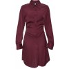 Donna Karan Woven Dress Burgundy