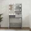 Toaletný stolík s LED betónovo sivý 74,5x40x141 cm-ForU-808805