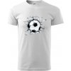 Futbalová lopta v triku - Klasické pánske tričko vyššej gramáže - 4XL ( Biela )