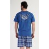 Motocycle pánské pyžamo krátké modré