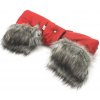 New Baby Rukávník 2v1 s kožušinkou red
