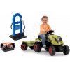 Smoby set traktor Claas Farmer XL na šliapanie s prívesom a benzínová pumpa elektronická a opasok s autíčkom 710114-9