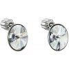 Evolution Group Stříbrné náušnice s krystaly Swarovski 31274.5 Blue Shadow