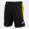 GLASGOW SHORT futbalové šortky čierna žltá 3XL