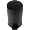Faneco Čierny oceľový kúpeľňový odpadkový kôš, 5l