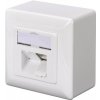 Digitus modulární dvojzásuvka CAT5E, stíněná, na omítku, bílá, LSA DN-9002-N