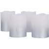 Solight LED sviečky, časovač, 6,5cm, strieborná farba, 4xCR2032 súčasťou (4 ks) (1v284)