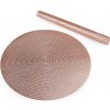 Metalické prestieranie mat ø38 cm vianočné - 2 ks 3 ružovozlatá