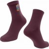 ponožky FORCE COLOUR krátké, vínové Velikost: L-XL/42-46