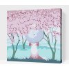 Vymalujsisam.sk Maľovanie podľa čísiel - Žena v čerešňovom sade Veľkosť: 30x30cm, Rám: Na plastovej doske