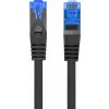 Patchcord kat.6a S/FTP LSZH CCA 0,25m black fluke
