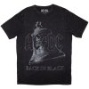 AC/DC tričko back In Black Bell Stone Wash Black