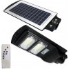 Solárne LED pouličné svietidlo Záhrada 100W 6000K studené so senzorom pohybu a súmraku čierne IP65 Masterled