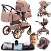 Detský kočík Yazoco 3v1 khaki, hliníkový, skladací