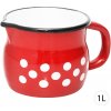 Perfect Home Smaltovaný hrnček s výlevkou 1L, červený, 4132
