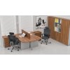 NABYTOK-DIZAJNOVY.SK - ZE 2.12P 19 - Zostava kancelárskeho nábytku Komfort 2.12, orech / sivá