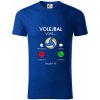 Volejbal volá - Tričko z organickej bavlny - XL ( Kráľovská modrá )