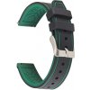 eses Športový remienok z jemného silikónu pre smart hodinky 20 mm Farba: čierna so zelenou