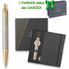 Parker 1502/3292687 IM Premium Warm Grey GT guľôčkové pero darčeková súprava so zápisníkom