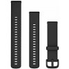 Silikonový řemínek Garmin 20mm (pro Venu, Venu Sq, Venu 2 plus aj.), černý V2, Quick Release, + prodloužená část, 010-12932-64
