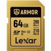 Lexar SDXC ARMOR Gold UHS-II U3, Stainless Steel, IP68 R280/W210 (V60) 64GB