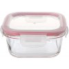 MagicHome Dóza štvorcová s vekom Clip 1200 ml