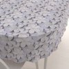 Biante Dekoračný oválny obrus PML-032 Designové kvety na sivom 140x220 cm