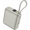 Vention 10000mAh Mini Power Bank (USB-C + USB-C) with Built-in USB-C Cable 35W Beige (FHEN0)