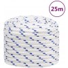 vidaXL Lodné lano biele 20 mm 25 m polypropylén