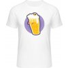 Mymate Predĺžené Tričko MY111 - Motív - Pivo so smrtkou 2 - White / White - M - Pánske