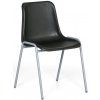 Plastová jedálenská stolička AMADOR, čierna
