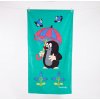 Matějovský Uterák Plážový ručník Little Mole and the Umbrella 75x150 tyrkysová