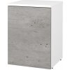 Dreja Nízka kúpeľňová skrinka FLOOR SND 40 - N01 Biela lesk / D01 Betón / Levé
