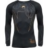Kompresné tričko Venum, SERPENTI LONG SLEEVE RASHGUARD čierna,zlatá,sivá XL