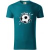 Futbalová lopta v triku - Tričko z organickej bavlny - XL ( Petrolejová )