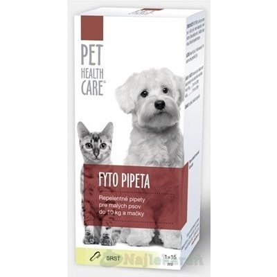 PET HEALTH CARE FYTO PIPETA pre malých psov do 10kg a mačky, 15ml