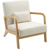 Design Shop Hibbing drevené nohy natur látka krémová