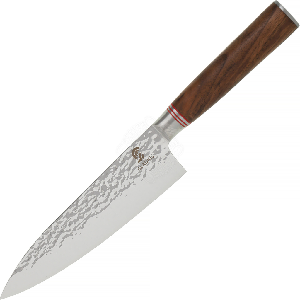 Art Gladius Robustní kuchársky nôž Gyuto styl Art Gladius Ořechové drevo oceľ 440