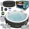 Bestway 60059 Nafukovacia Vírivka Lay-Z-Spa Jacuzzi HOLLYWOOD s Led podsvietením pre 6 osôb + 4 podhlavníky, opierky na hlavu