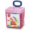 Stavebnica v dóze na kolieskach Maxi Pink Abrick Écoiffier veľké ružové kocky 40 kusov od 12 mes
