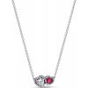 Pandora Slušivý strieborný náhrdelník Trblietavé srdce Timeless 393632C01-45