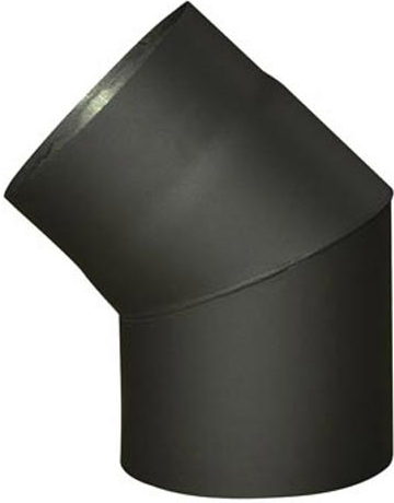 Eurometal Dymové koleno 180 mm/45°, t.1,5 mm, čierne