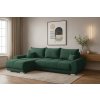 Rohová rozkladacia sedačka EDGAR - zelená