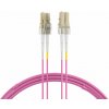 Fiber kábel LC-LC, 5m Duplex OM4(50/125µm), LSOH, 2mm, fialový