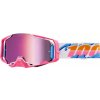 100% Armega Lefreak, mtb okuliare - HiPER Pink Mirror Lens