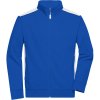 James & Nicholson Mikina JN 870 Color na zip, pánská COT02087088814-royal/white Modrá/bílá 4XL