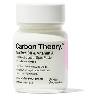 Carbon Theory Lokálna starostlivosť proti nedokonalostiam pleti Tea Tree Oil & Vitamín A Breakout Control (Spot Paste) 30 ml