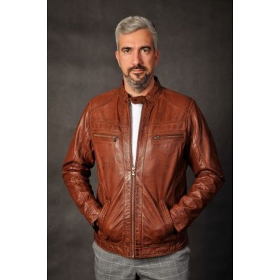 Max Original Leather pánska kožená bunda EL-101 Mocca