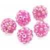 Shamballa korálka - 12 mm - ružová - 1 ks